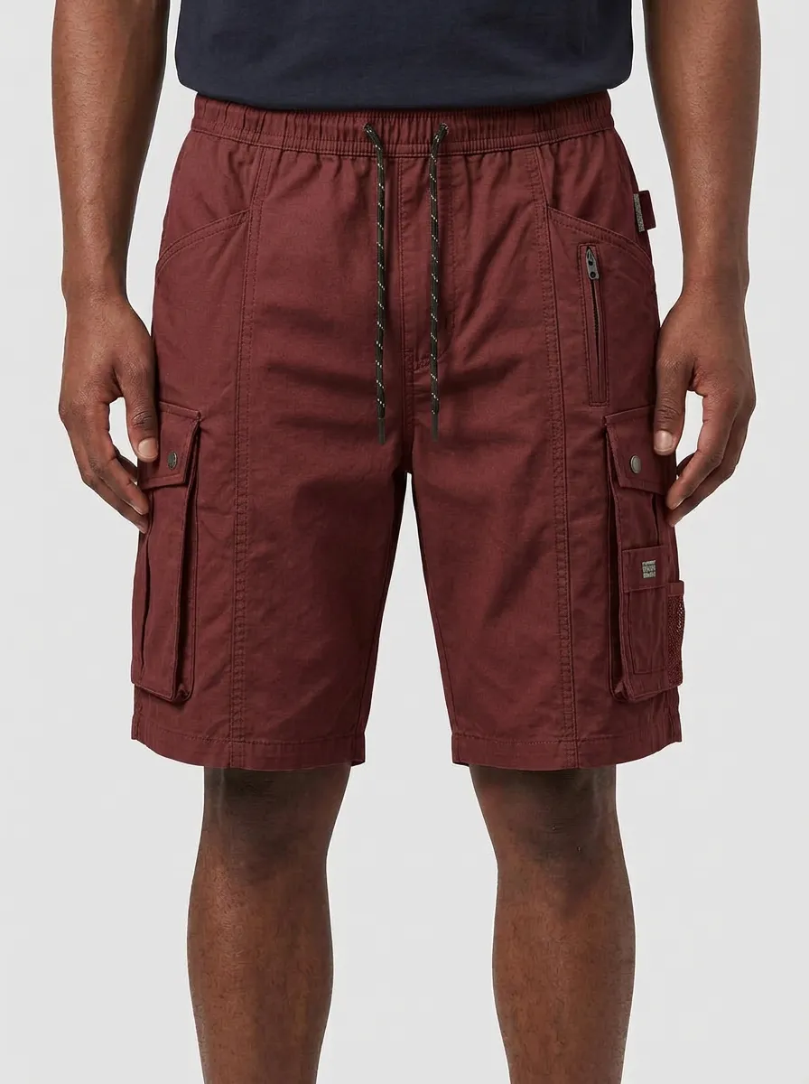 Men's Olive Green Multi-Pocket Tactical Cargo Shorts