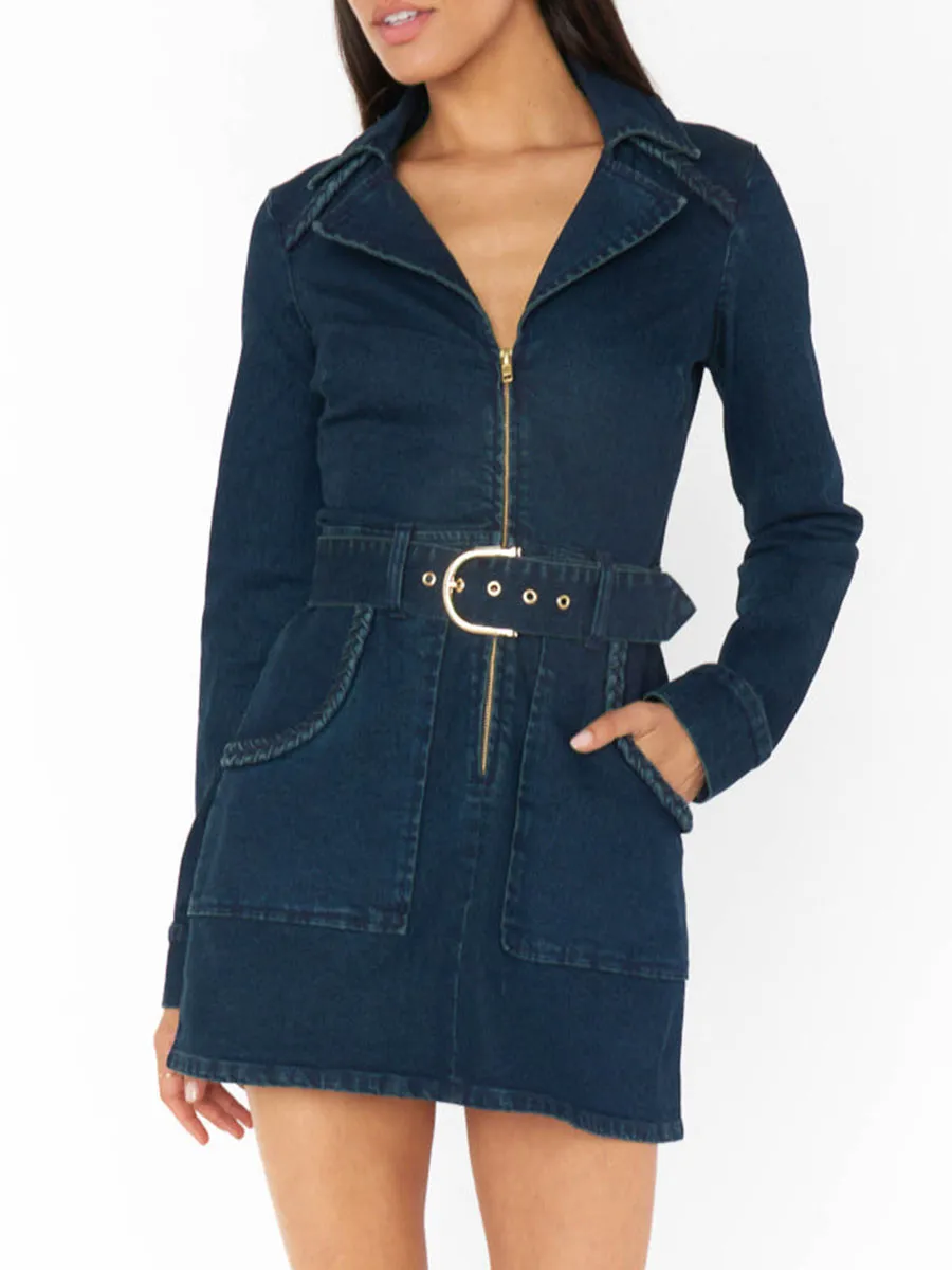 Long Sleeve Denim Dress
