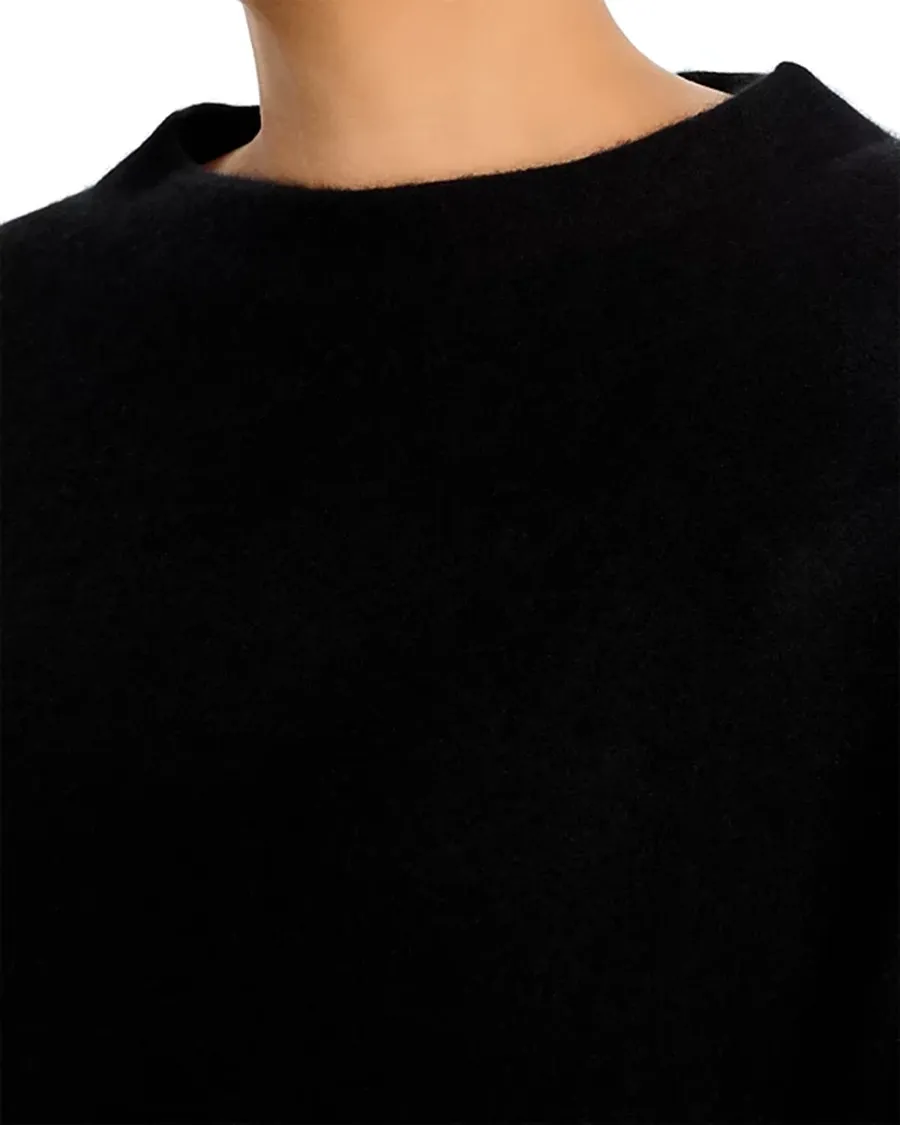 Cashmere Mock Neck Brushed Cashmere Sweater