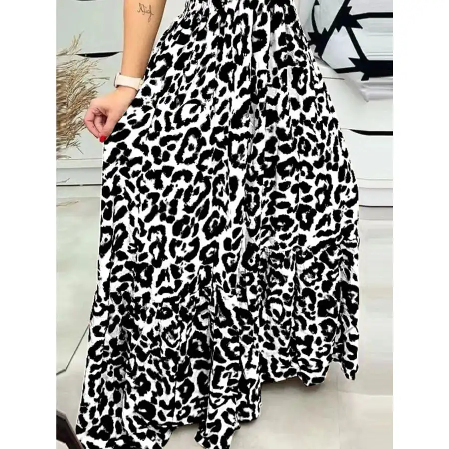 Full Size Print Spaghetti Strap Maxi Dress Plus Size