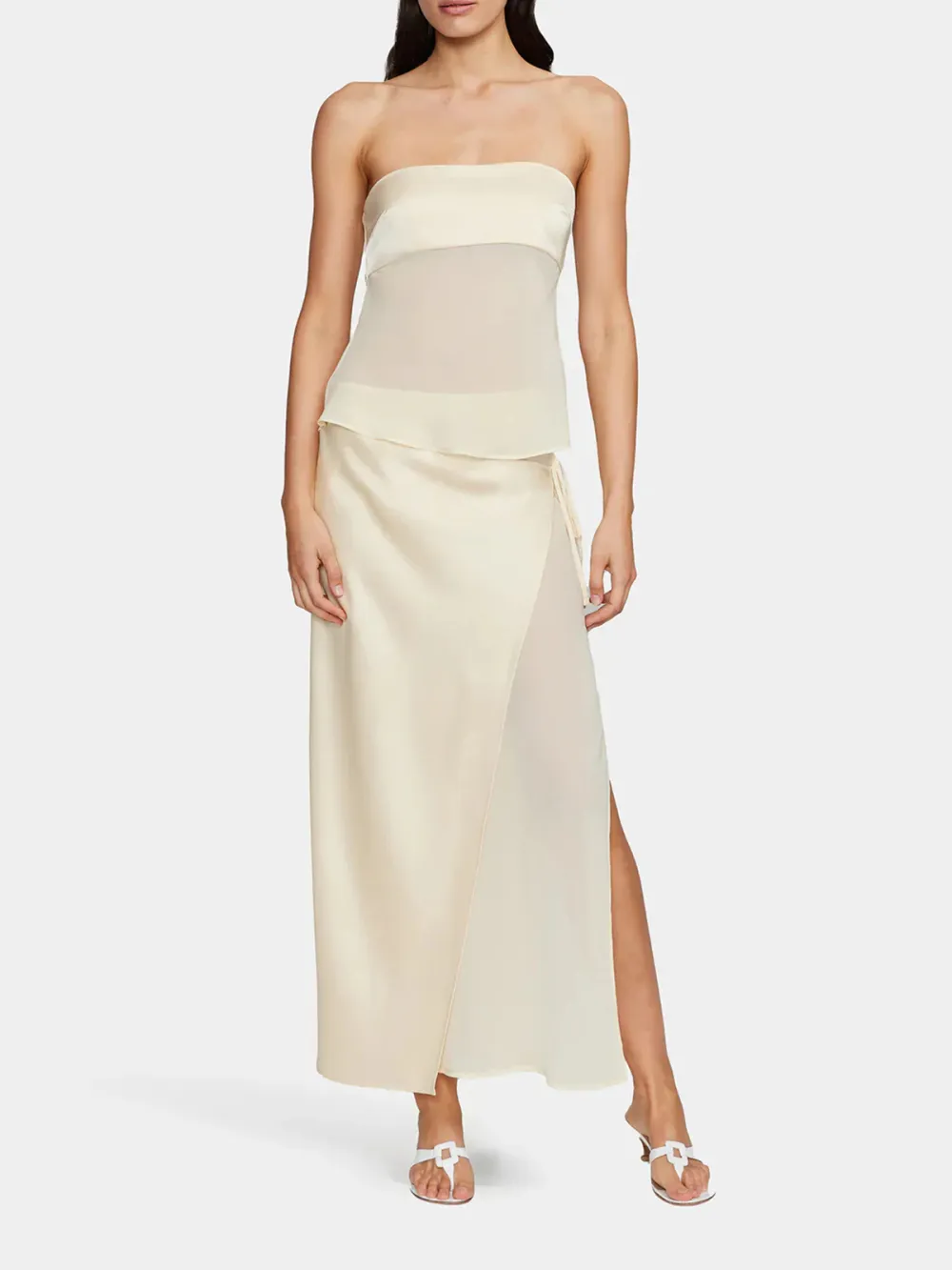 Casual Style Strapless Top Buttercream