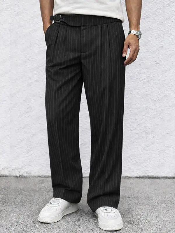 Smart Casual Stripe Straight Leg Pants