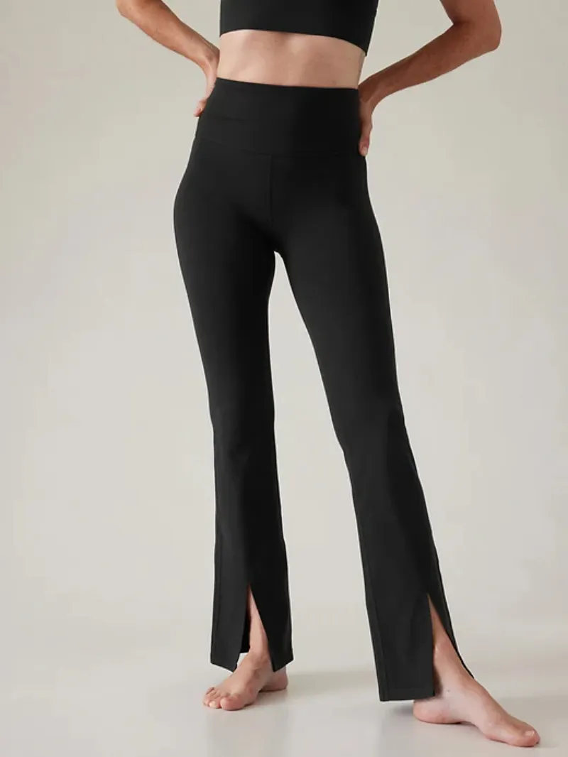 Black Split-Hem Pants For Chic Casual Style