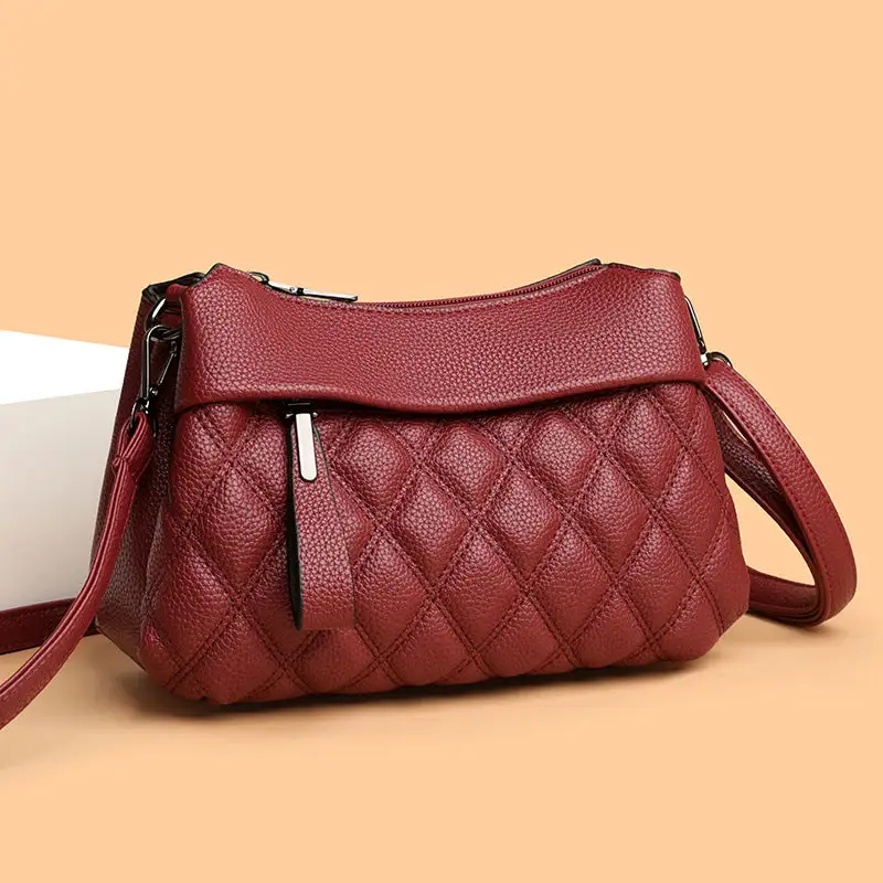 Compact Flap Square Crossbody Bag