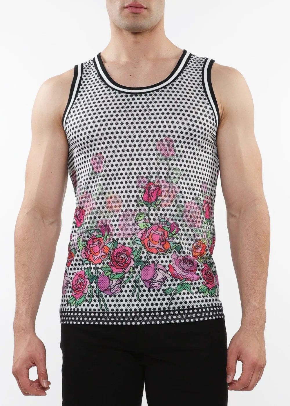 Comfortfit Printed Mesh Tank Top