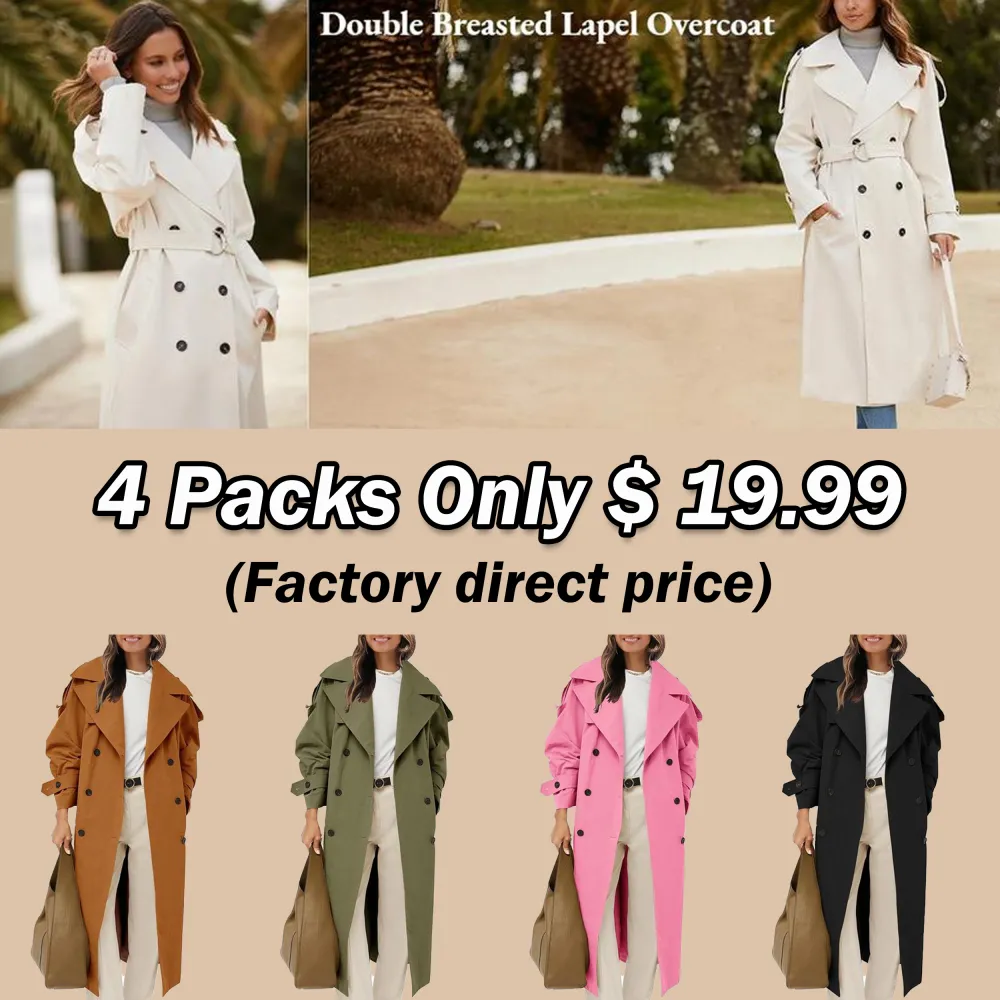 Women‘s Oversized Long Trench Coat – Effortless Elegance Meets Timeless Warmth