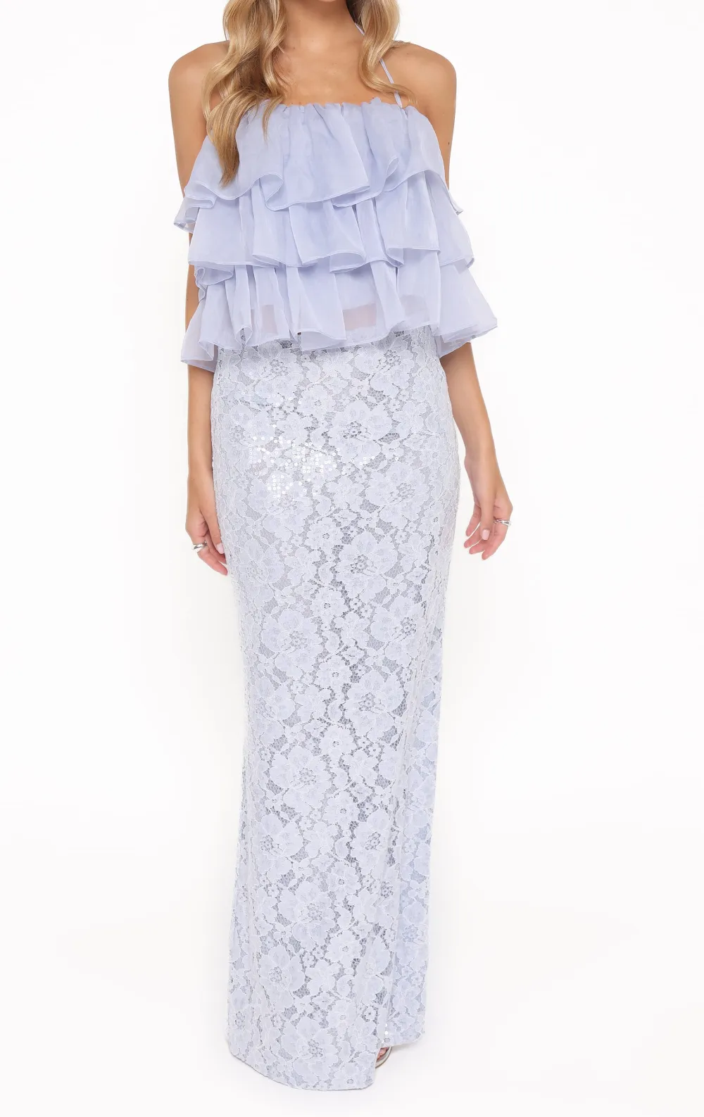 Lace Sequin Floral Skirt