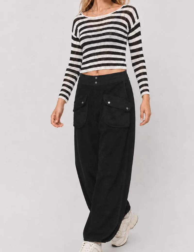 Pockets Pants Wide Leg Sweatpants