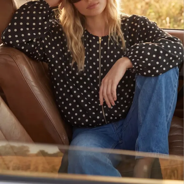 Satin Polka Dot Jacket