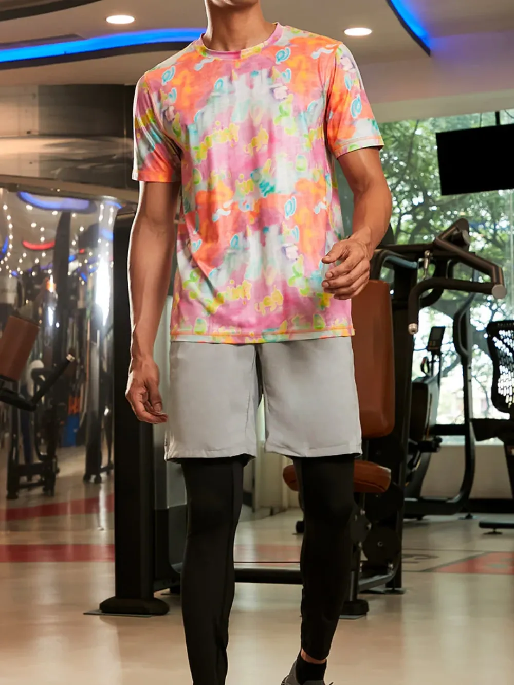 Crew Neck Sporty Activewear T-Shirt