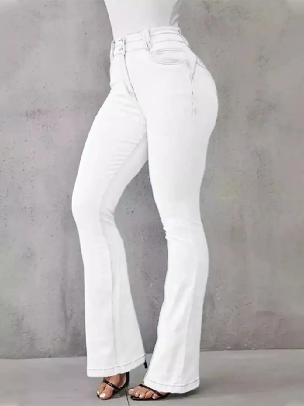 Modern High Waist Flare Leg Denim Jeans