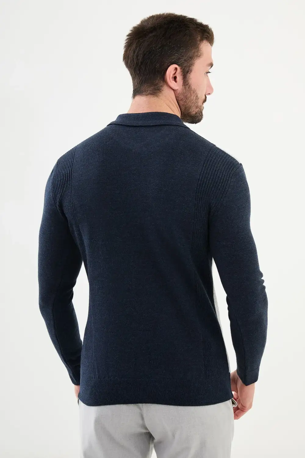 Refined Polo Collar Knit Sweater