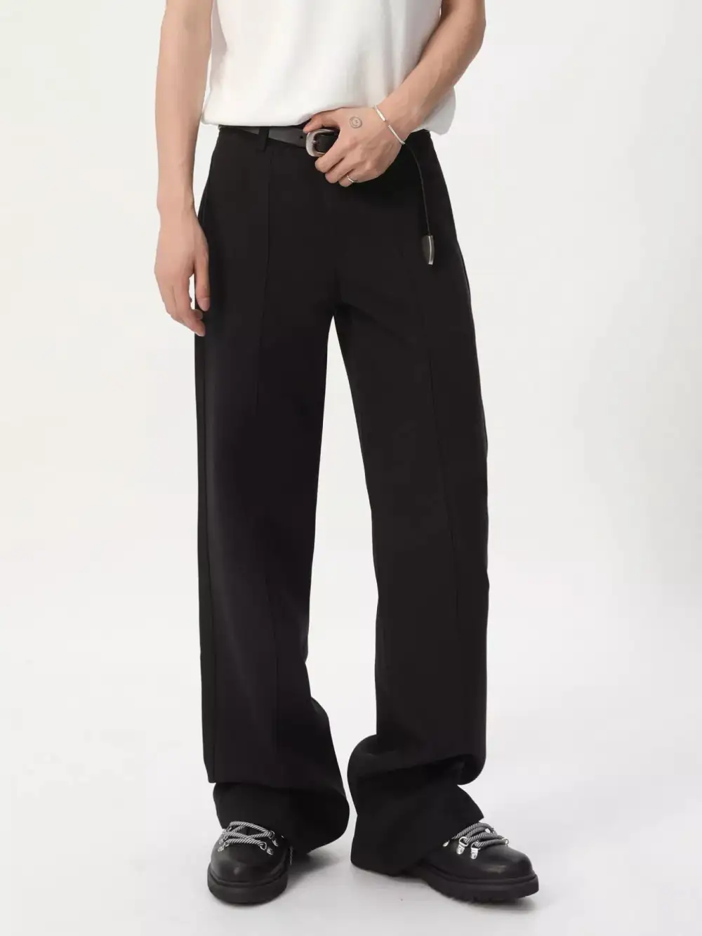 Refined Men's Wide Leg Casual Pants