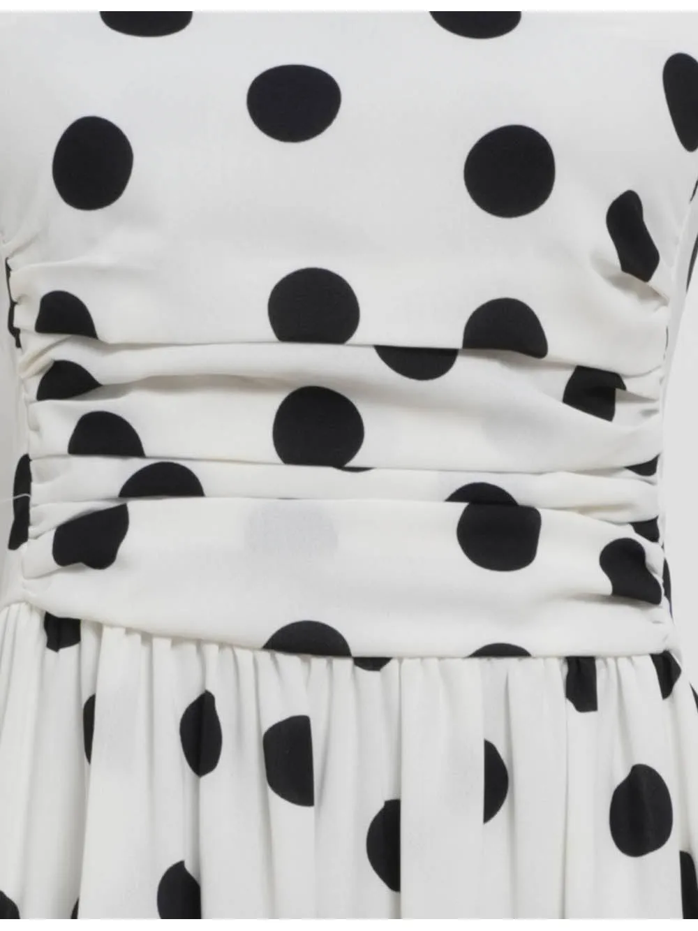 Strapless Polka Dot Smocked Sleeveless Maxi Dress