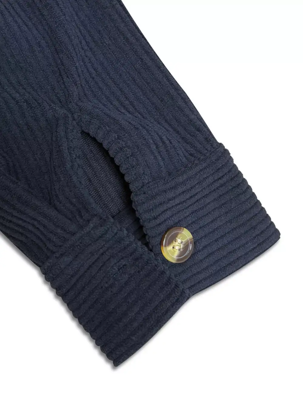 Plus Size Casual Corduroy Button-down Hooded Jacket