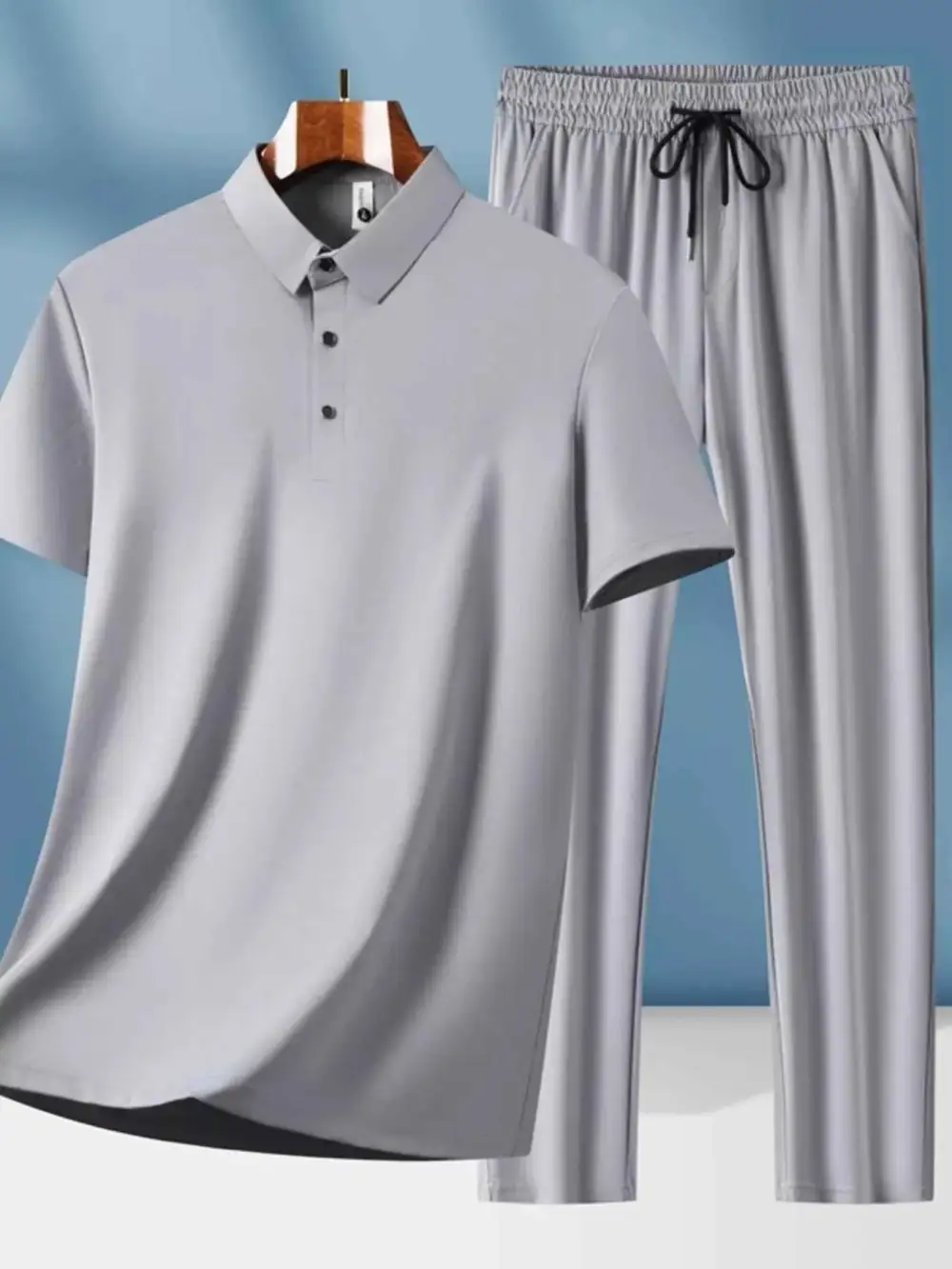 Button Detail Short Sleeve Top and Pants Set