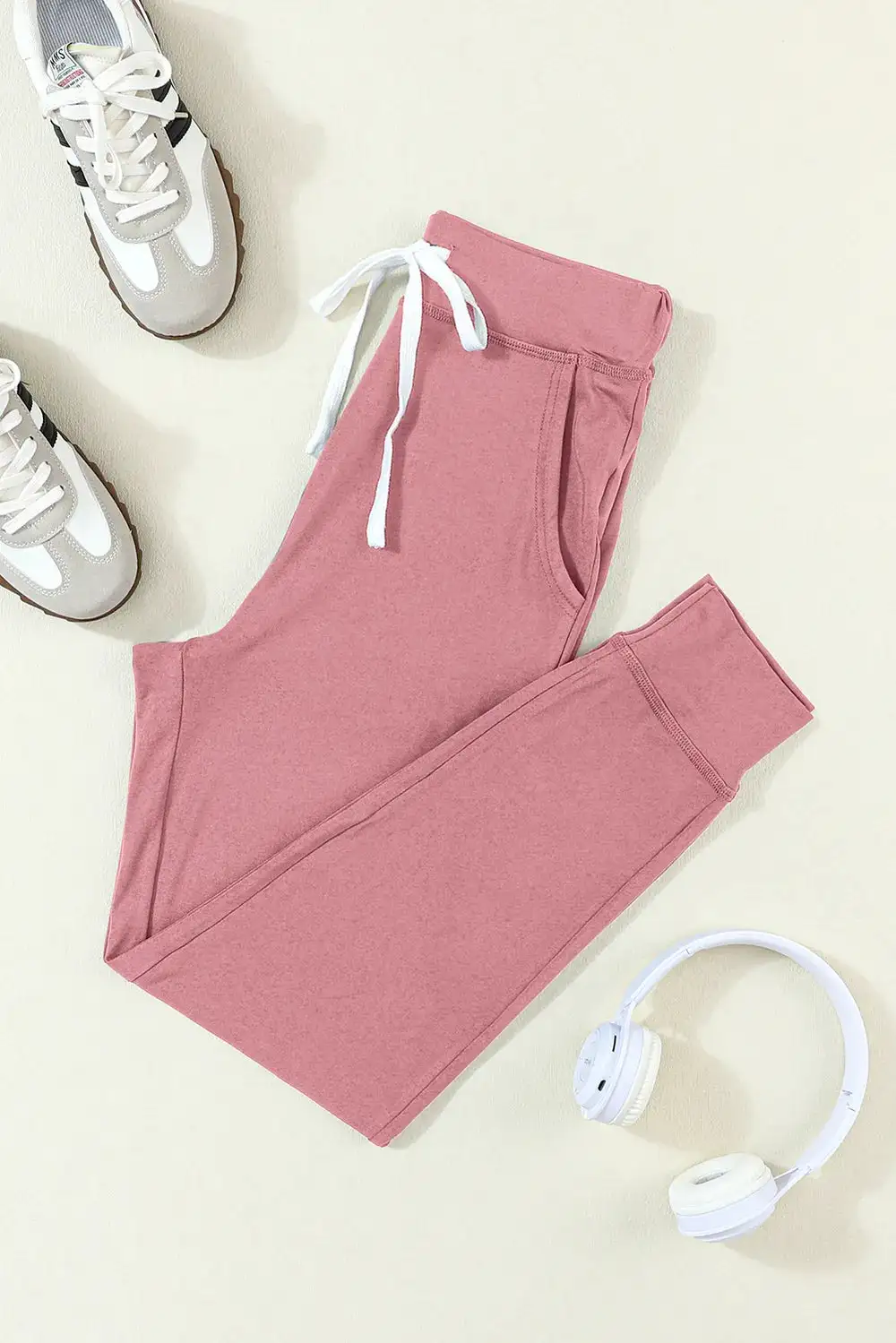 Layered Drawstring Pocket Detail Pants