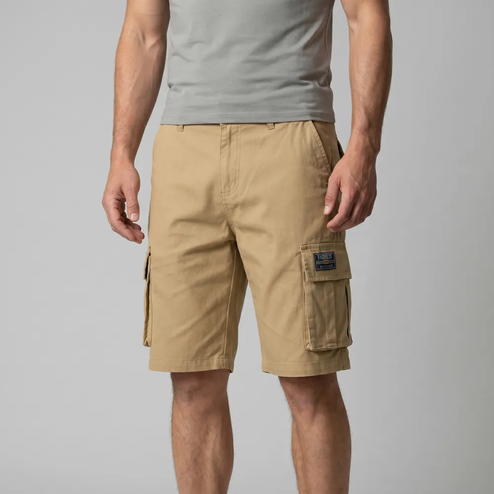 Men's Adventure Utility Cargo Shorts with a Elastic Waist for Casual Styling