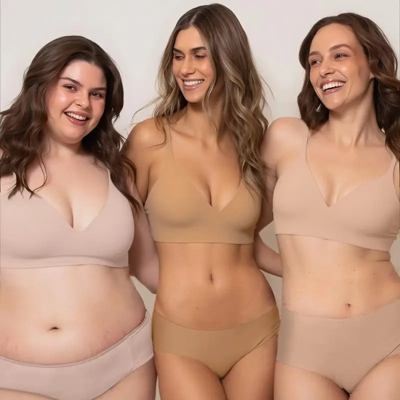 Seamless shaping Vneck bra, no underwire, Adjustable, buttery soft, supportive, breathable, Everyday bra