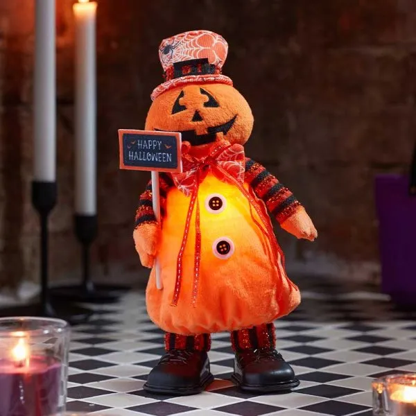 Animated Scary Pumpkin Ornament Lantern