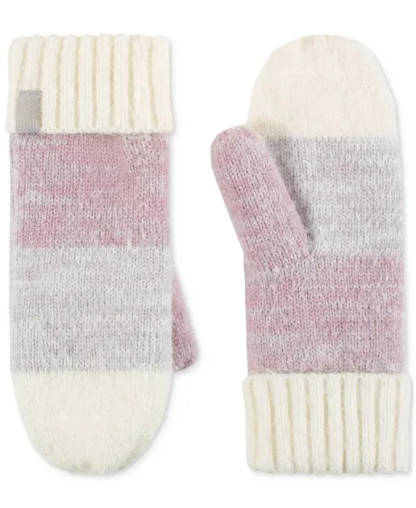 Feather Knit Mittens