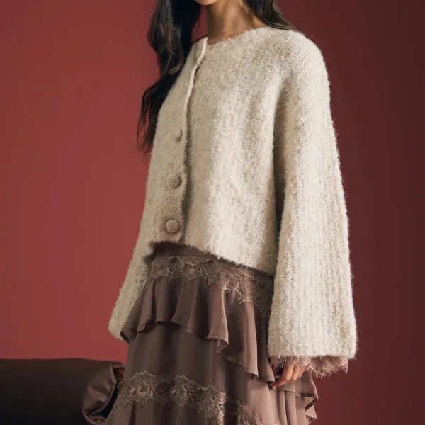 Fuzzy Knit Cardigan