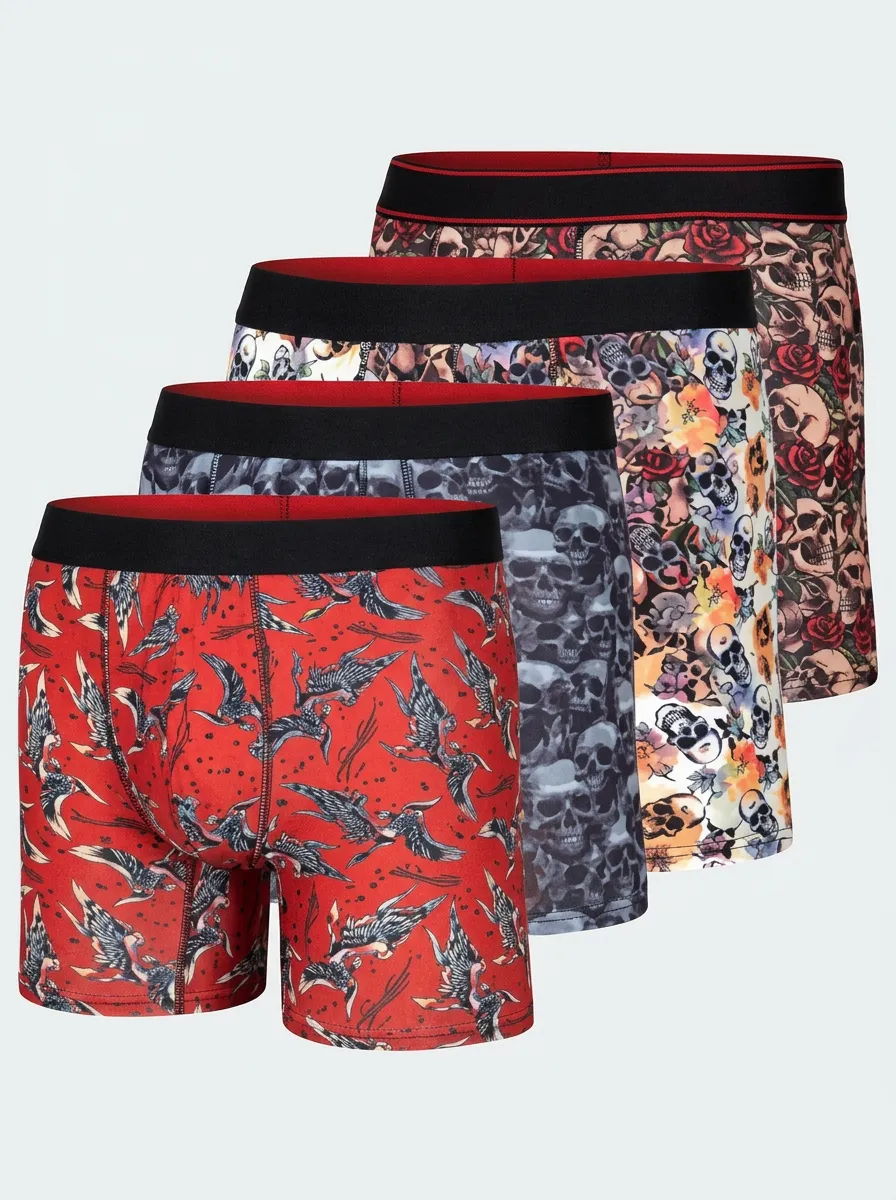 Versatile Style Men' Four Pack Boxer Briefs