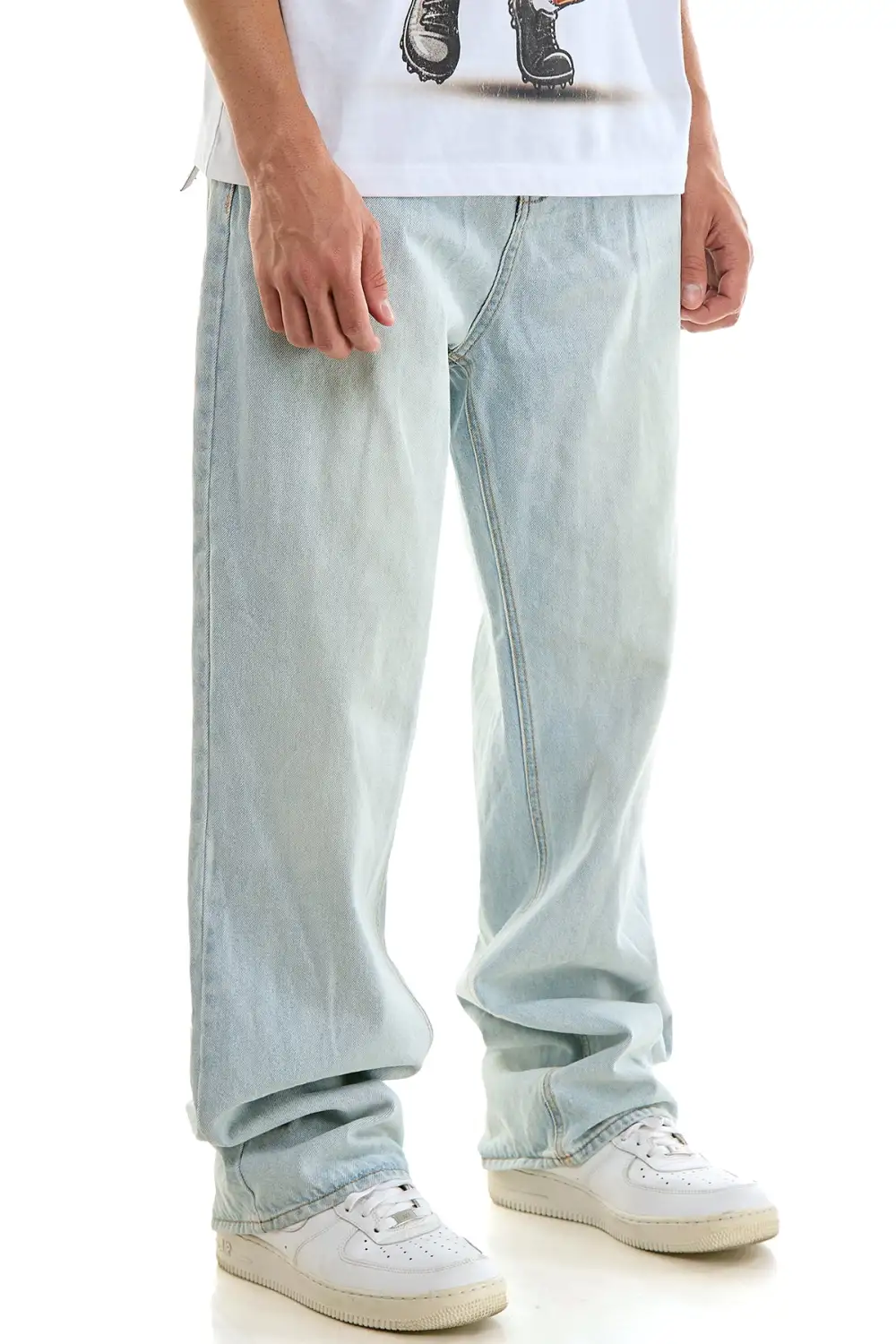Men's Streetwear Stretch Relaxed Essential Jeans