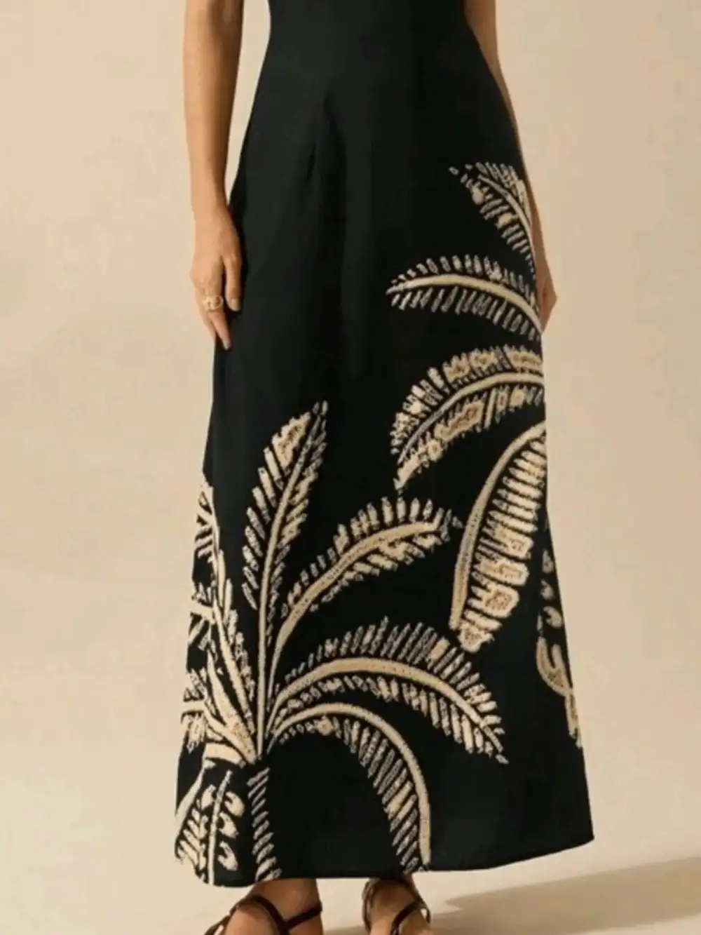 Sleeveless Printed Maxi Dress