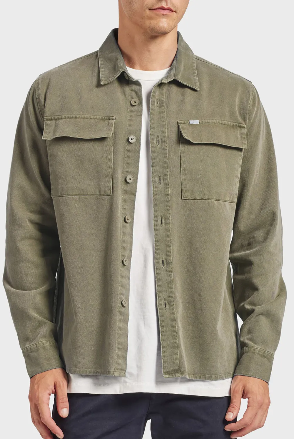 Essential Overshirt-Aloe beige