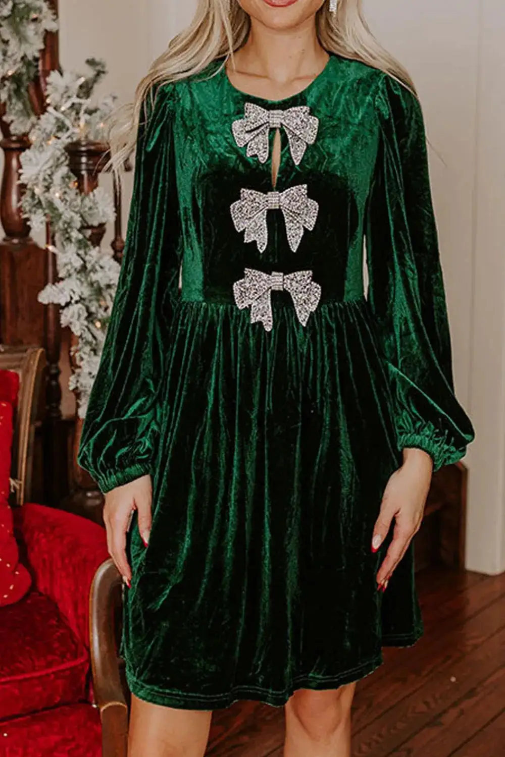 Easy Fit Velvet Dress