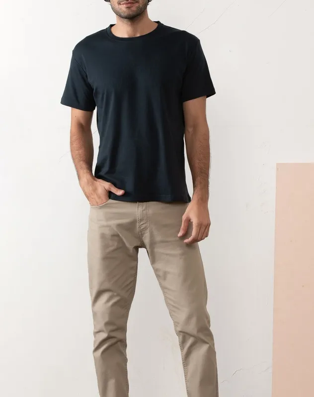 Black Vintage-Wash Cotton Crew Neck T-Shirt