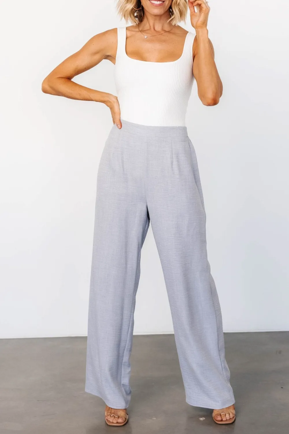 Soft And Comfortable Breathable  Blue Gray Pants