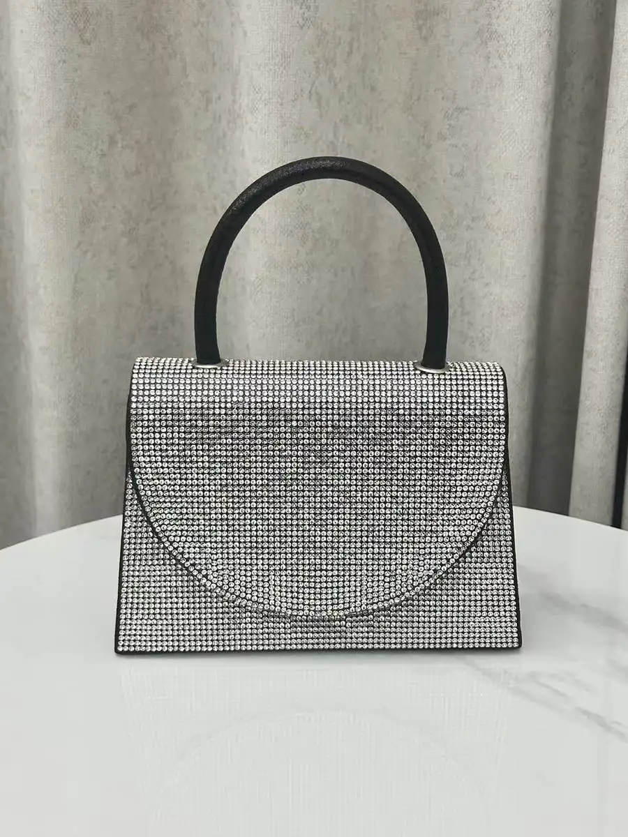 Rhinestone Geometric Evening Clutch Bag