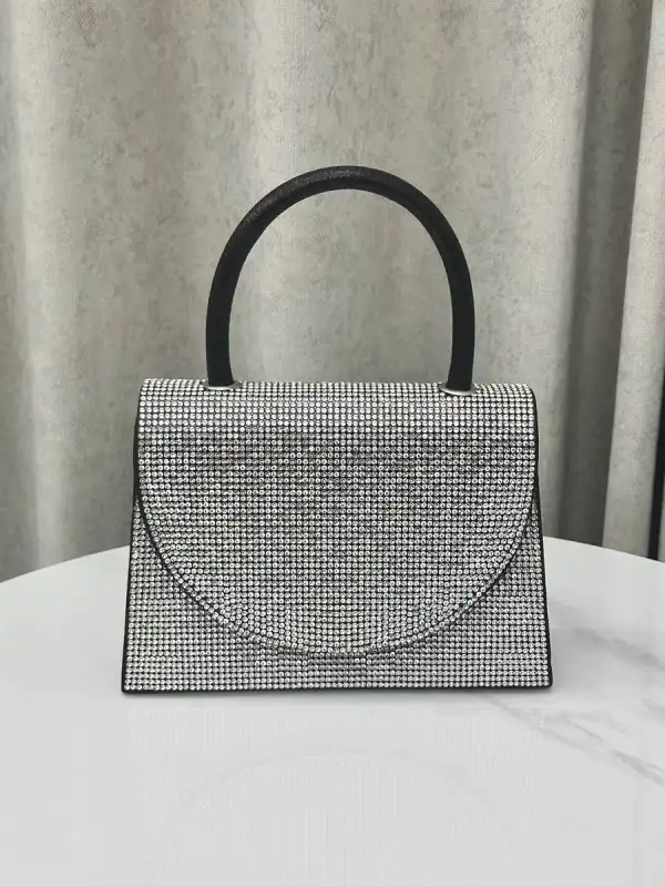 Rhinestone Geometric Evening Clutch Bag