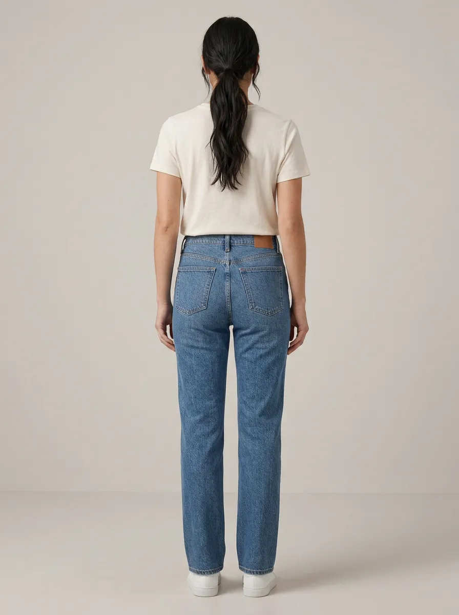 Core-Wardrobe Straight-Leg Denim Jeans