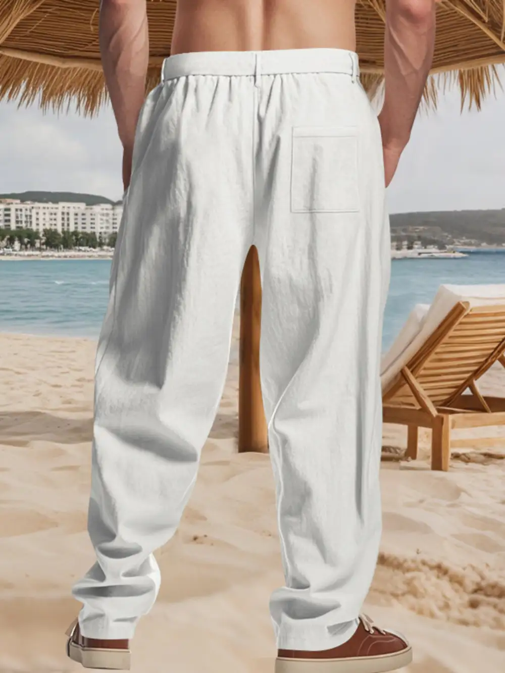 Men's Full Size Relaxed Fit Pleated Pants Plus