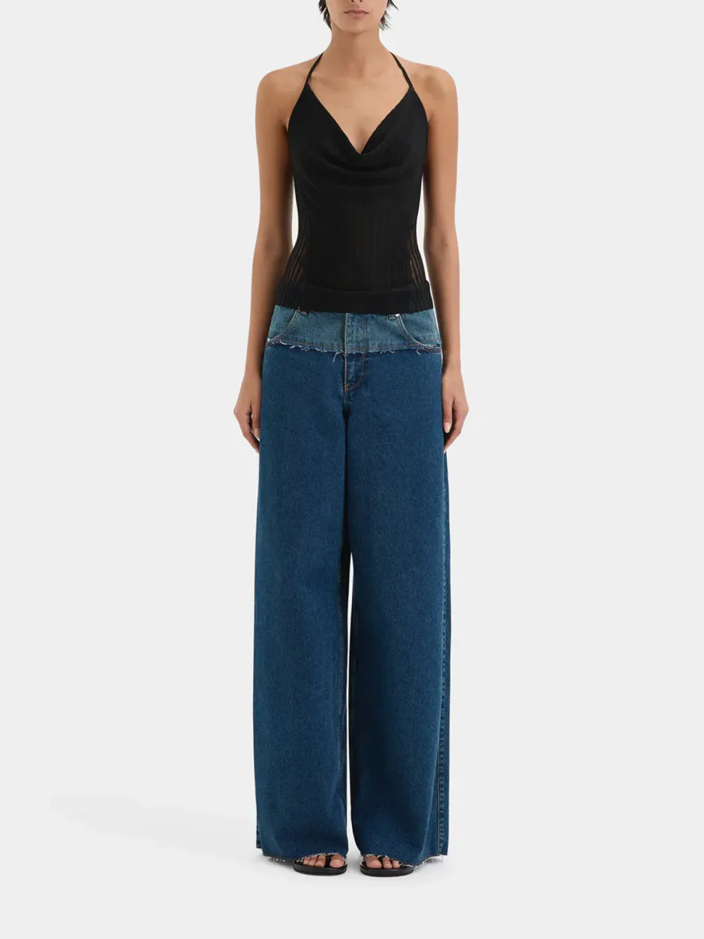 Casual Style Wide Leg Jean Indigo