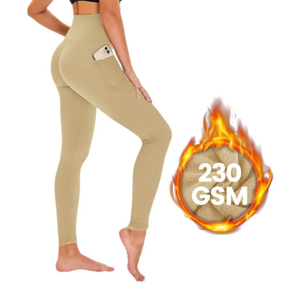 Women's High Waisted Fleece Yoga Pants