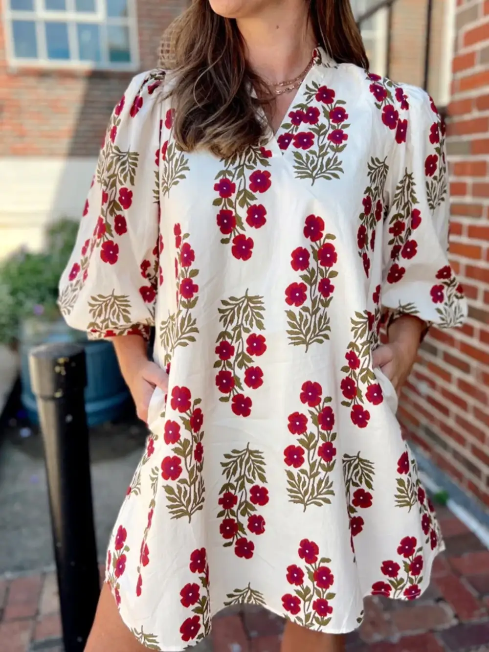Comfort Fit Floral Printed Mini Dress
