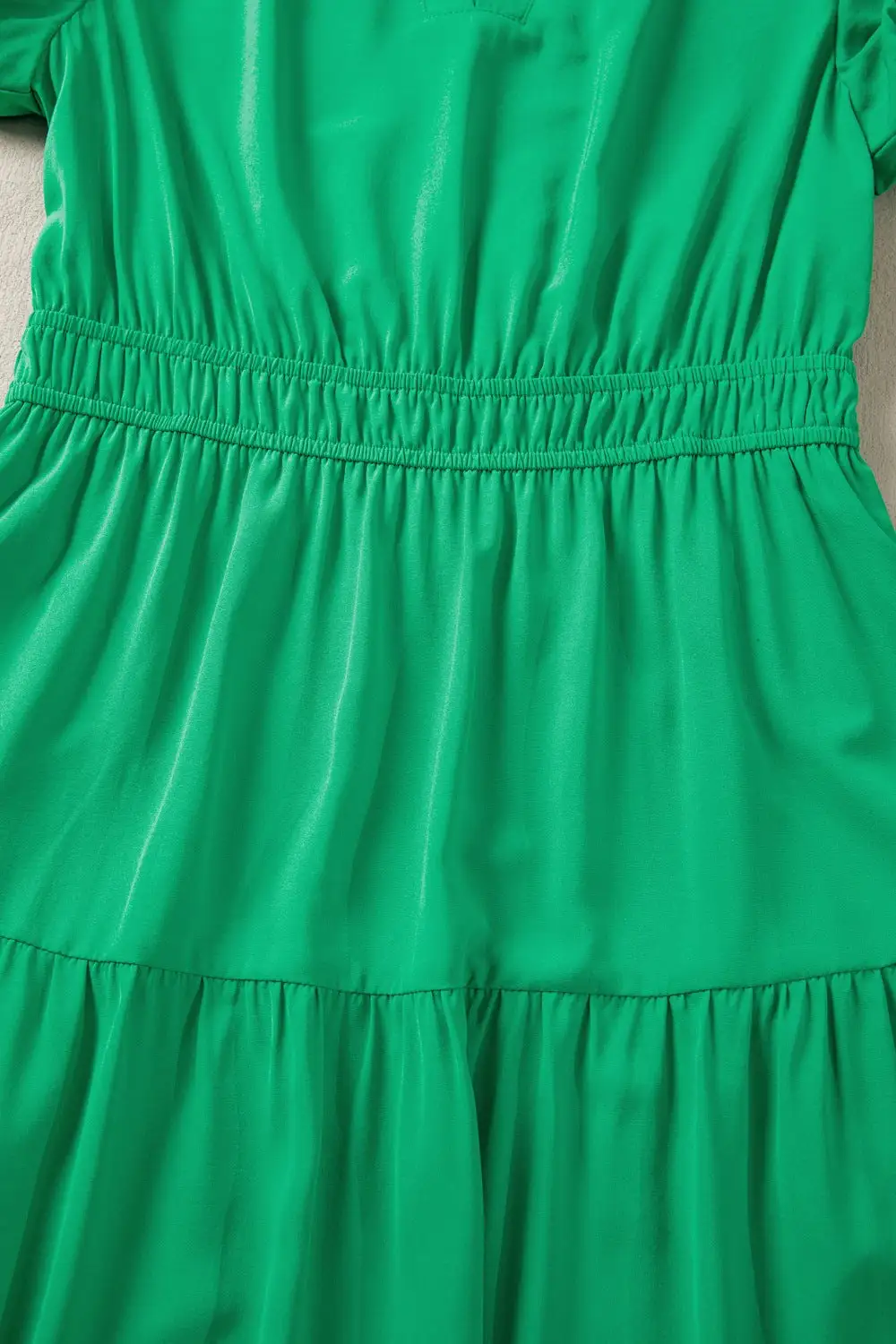Ruffle Tiered Puff Sleeve Maxi Dress