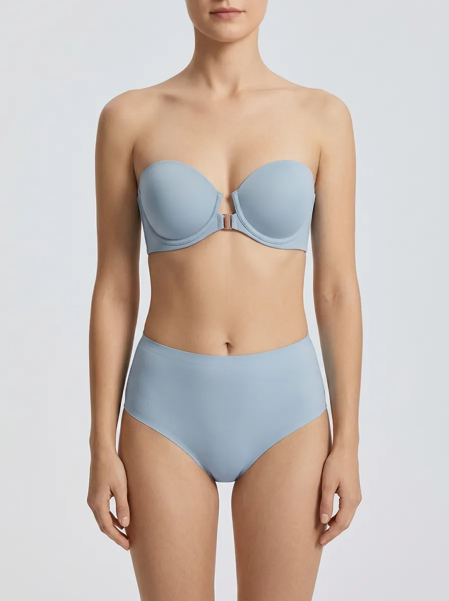 Women's Metal-Clasp Front-Closure Strapless Bra