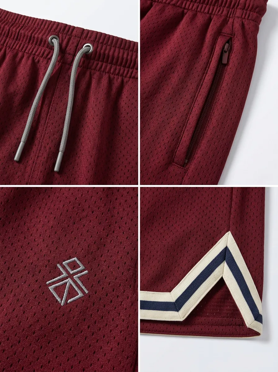 Studio Striped Detail Mesh Detail Look Men's Basketball Shorts
