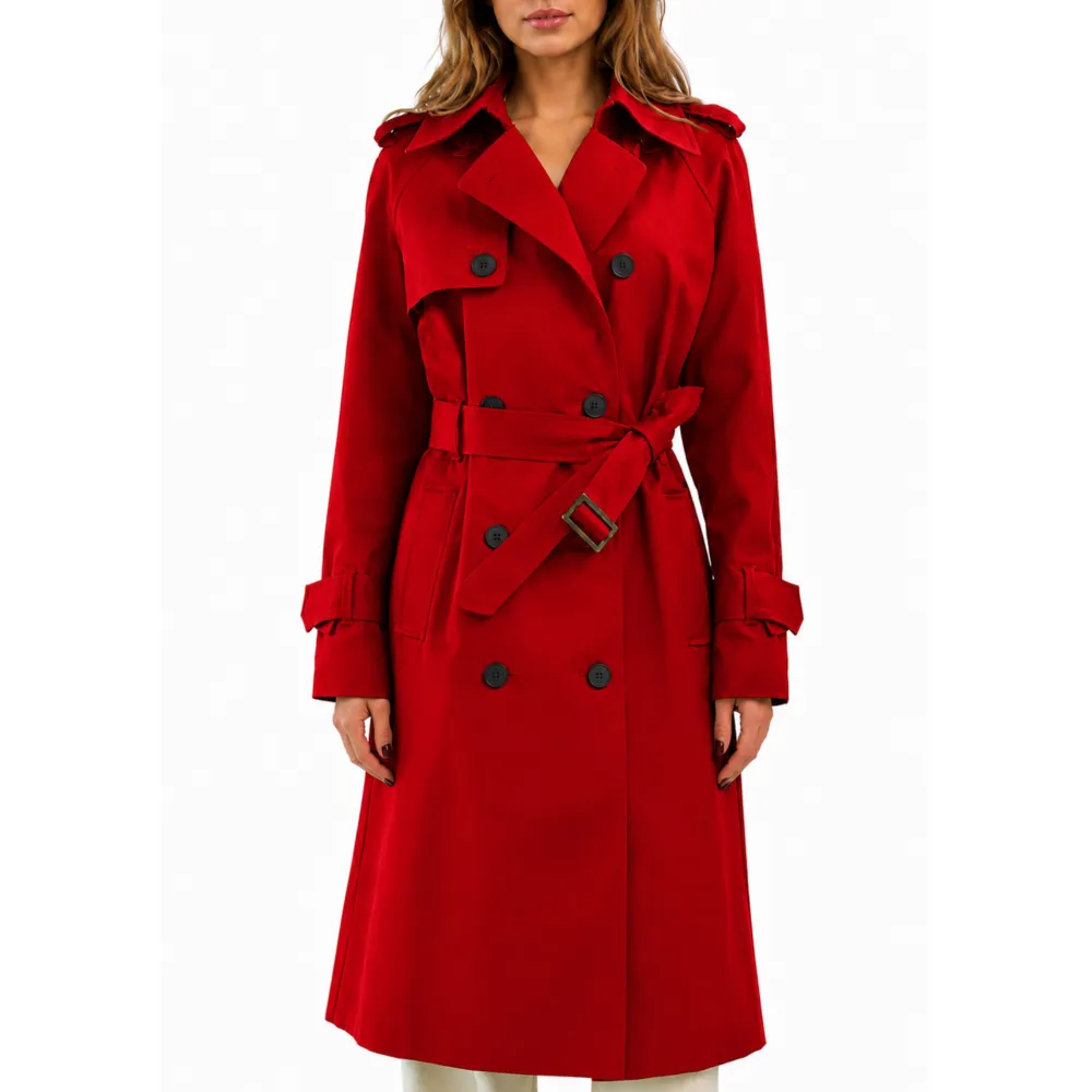 Double Breasted Cotton Overcoat