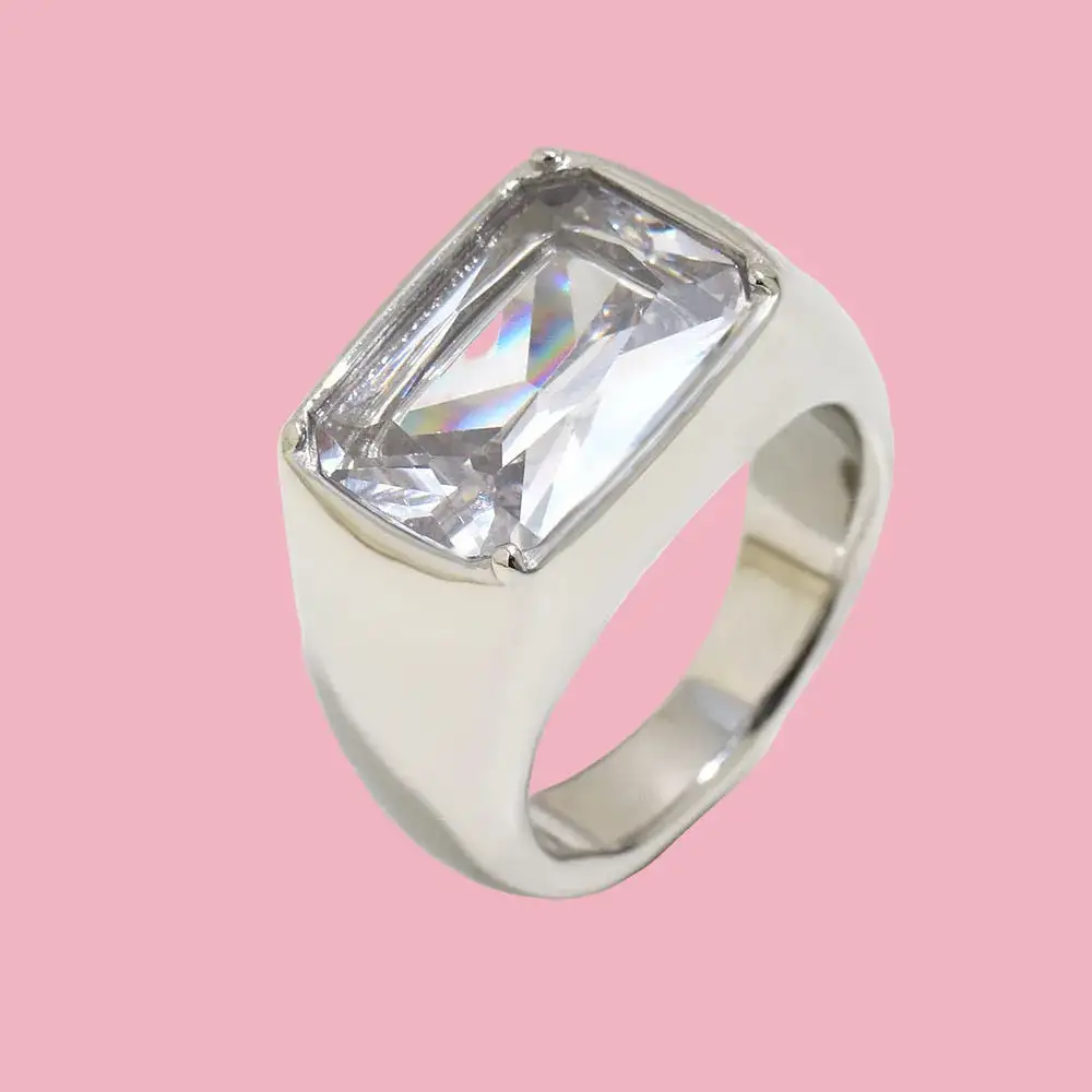 Sculpted Stone Accent Ring