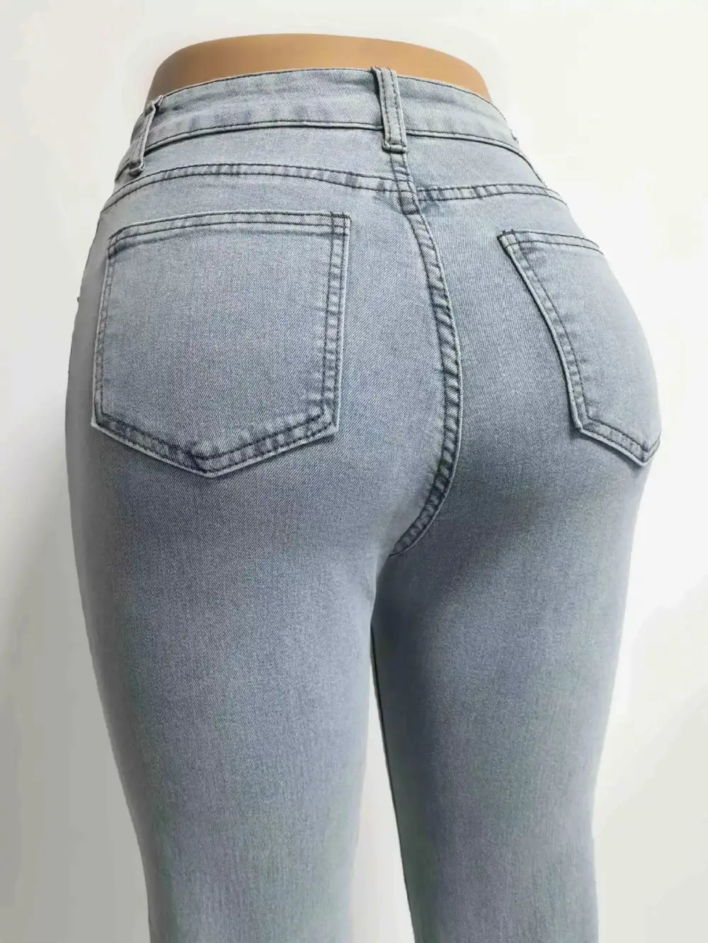Polished High Waist Flare Leg Denim Jeans