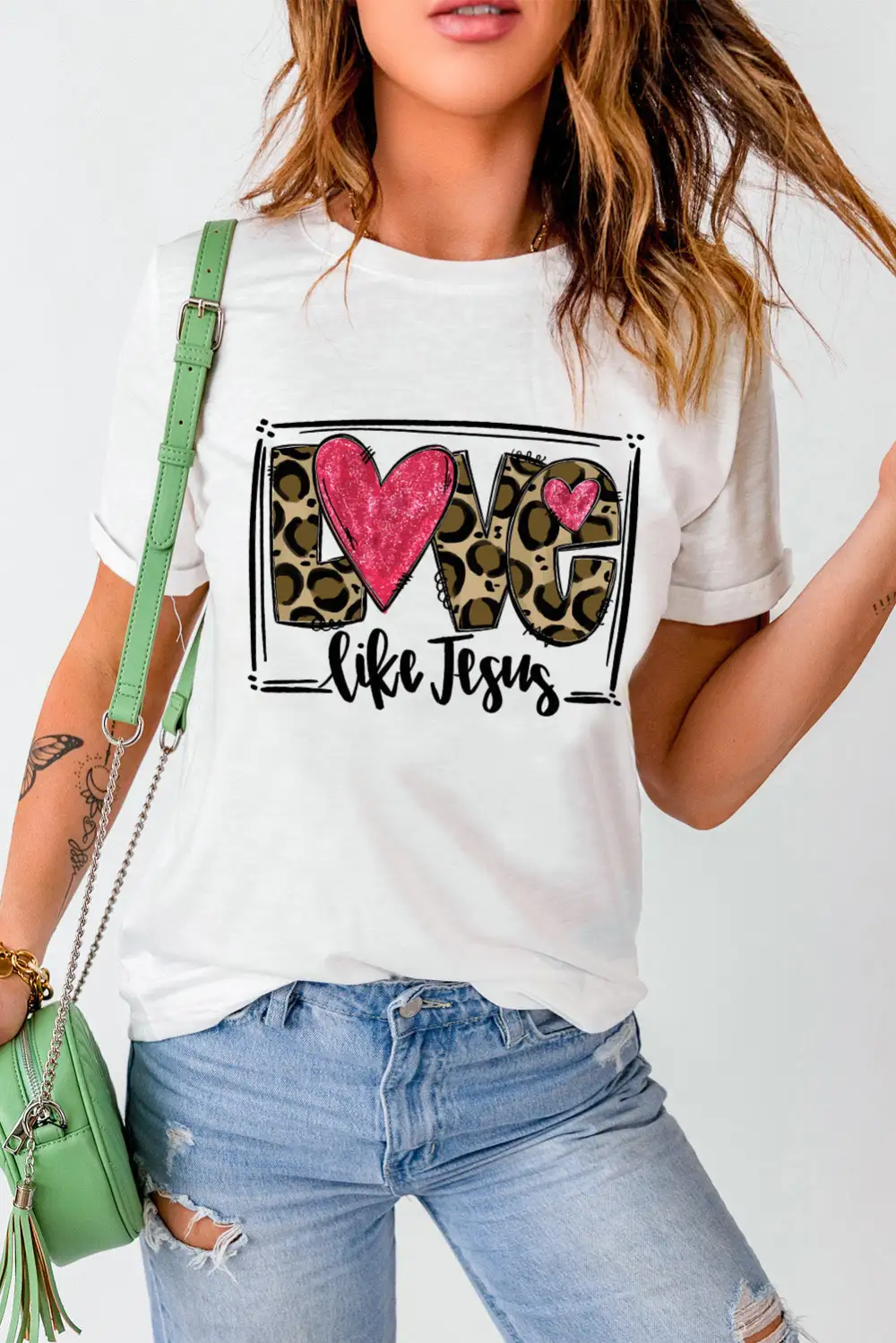 White Love Like Jesus Graphic