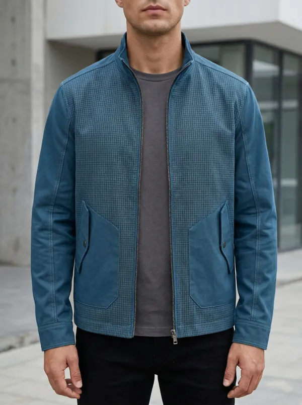 Grid Collar Jacket