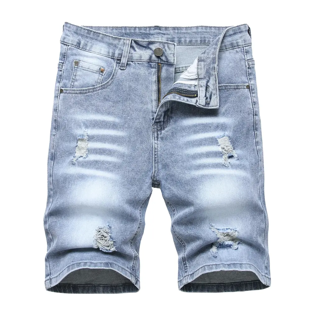 🛒 90% OFF NOW!2026 New Men'S Multi Pack Slim Fit Stretch Denim Shorts Ripped Skinny Jean Shorts For Men