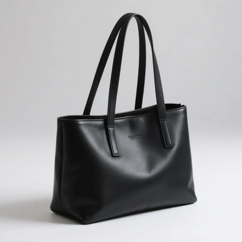 Sleek Leather Work Tote for Women